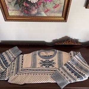 Jcrew fair isle sweater cashmere blend